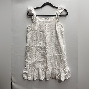 Valentina Naldi White Eyelet Midi Cottage Romantic Sundress Medium